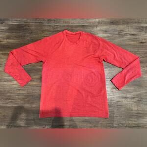 Lululemon Metal Vent Tech Long-Sleeve Coral Pink Orange Shirt Sz M